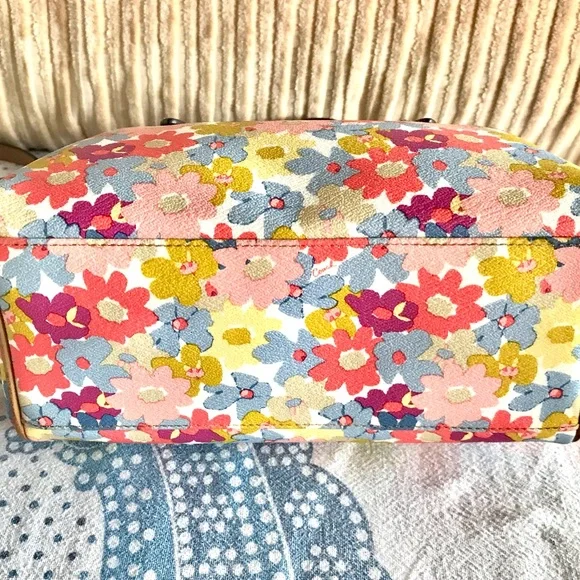 Coach Bennett Peyton Floral Mini Satchel Purse Bag Crossbody Multicolor Vintage - Picture 9 of 12